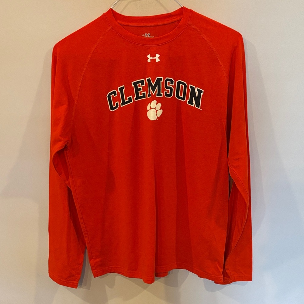 Under Armour Orange Clemson Long Sleeve Shirt Men's S